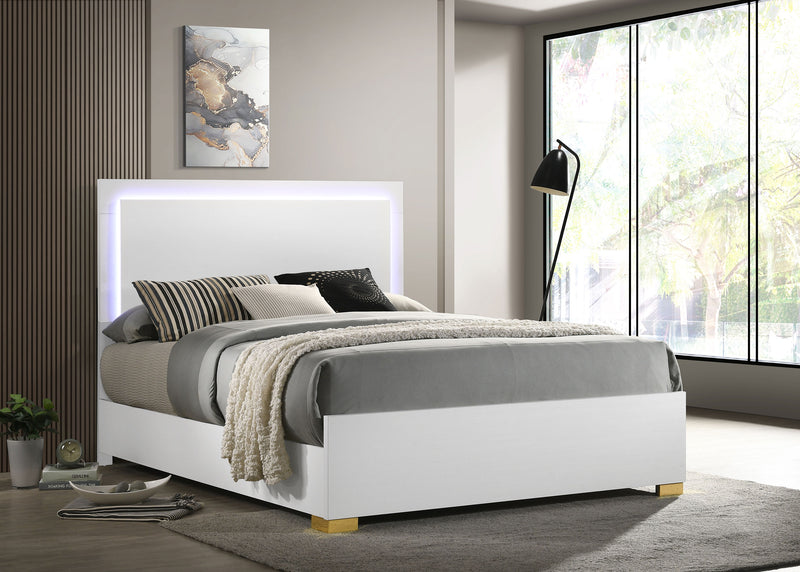 Marceline Panel Bed with LED Lighting