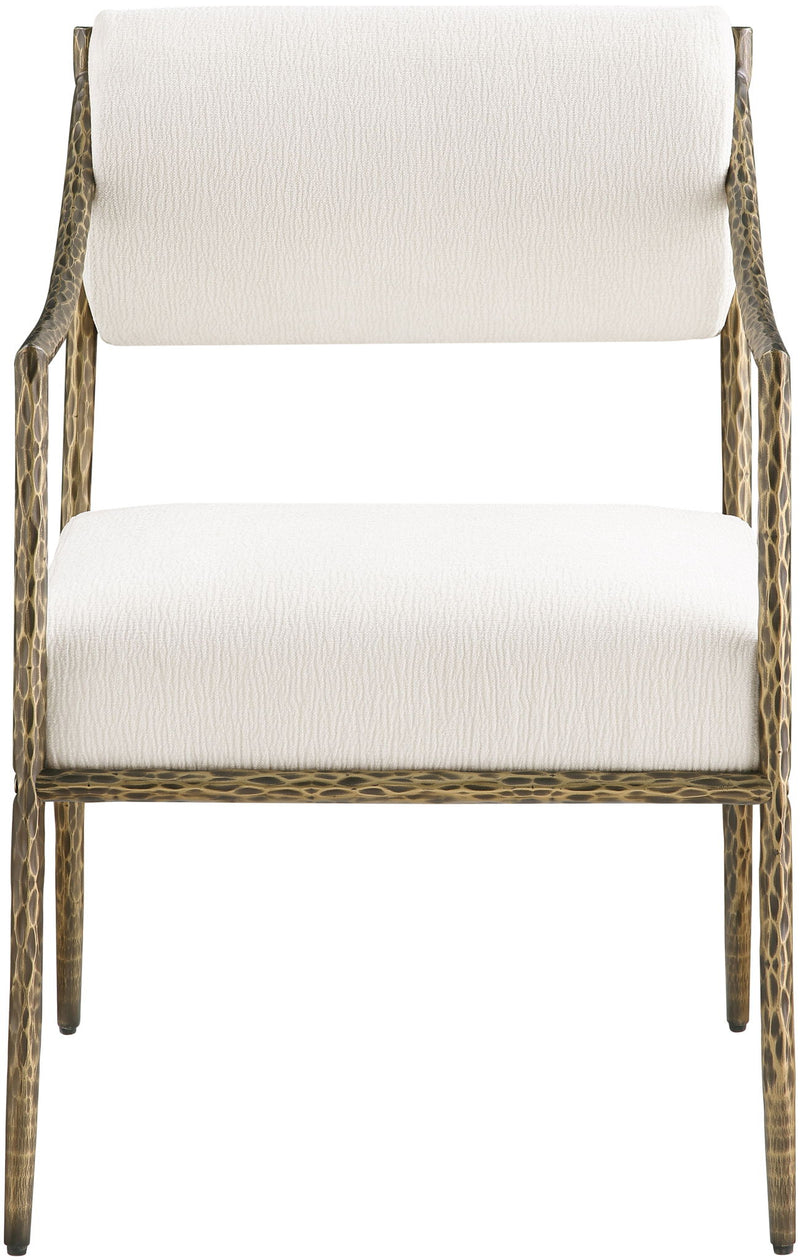 Bastille - Upholstered Dining Arm Chair (Set of 2) - Brass Frame