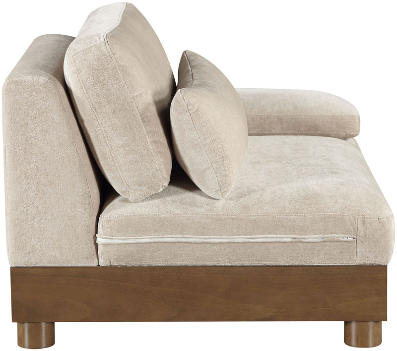 Turin - Fabric Upholstered Modular Arm Chair - Taupe