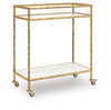 Plattfield - Bar Cart - Antique Gold Finish