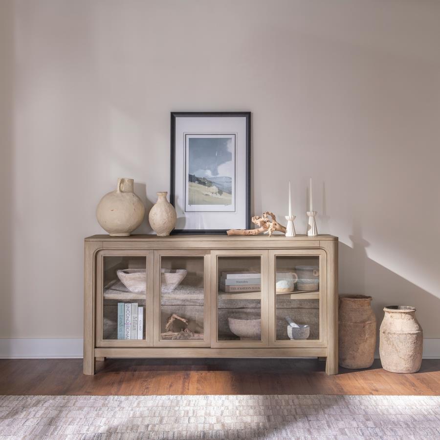 Solano - Sliding Door Dining Sideboard Server - Weathered Mango