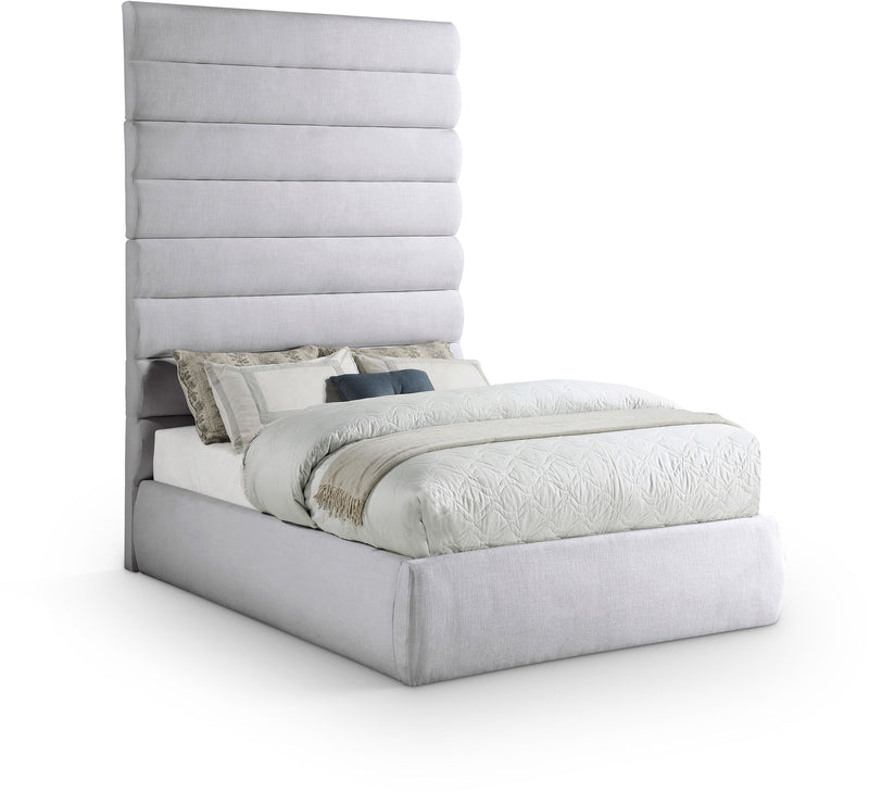 Adam - Linen Fabric Bed With 89" Headboard