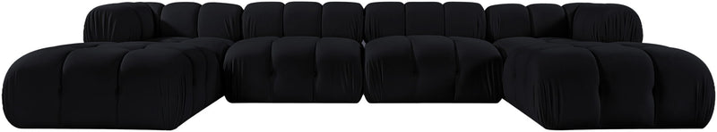 Orin - Velvet 6 Piece Modular Double Chaise Sectional