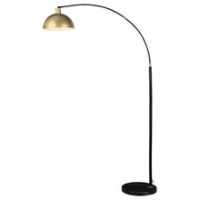 Gloria - Arched Dome Shade Metal Floor Lamp - Black