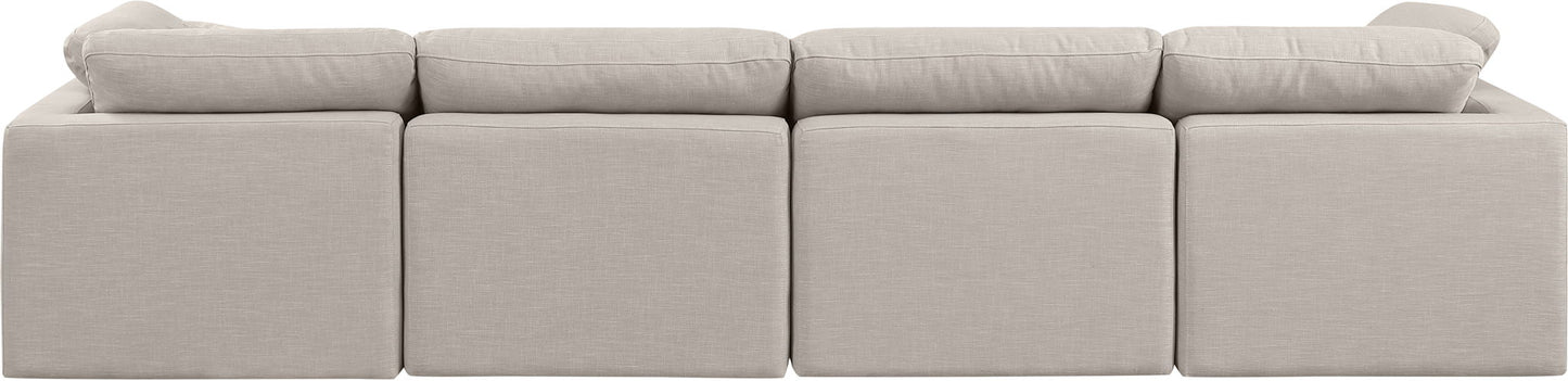 Indulge - Linen 4 Seat Modular Sofa