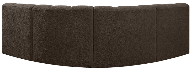 Arc - Boucle Fabric 4 Piece Corner Modular Sofa