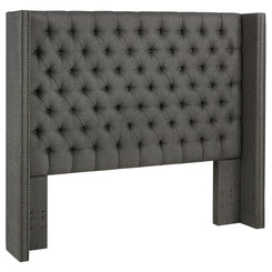 Bancroft - Upholstered Full Wingback Headboard - Gray