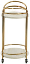 Tarica - Cream / Gold Finish - Bar Cart