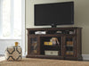 Roddinton - 2 Pc. - 74" TV Stand with Electric Infrared Fireplace Insert - Dark Brown
