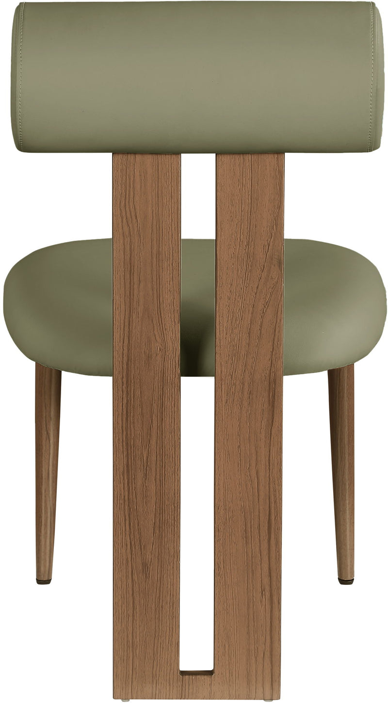 Dario - Faux Leather Dining Chair With Brown Frame (Set of 2)