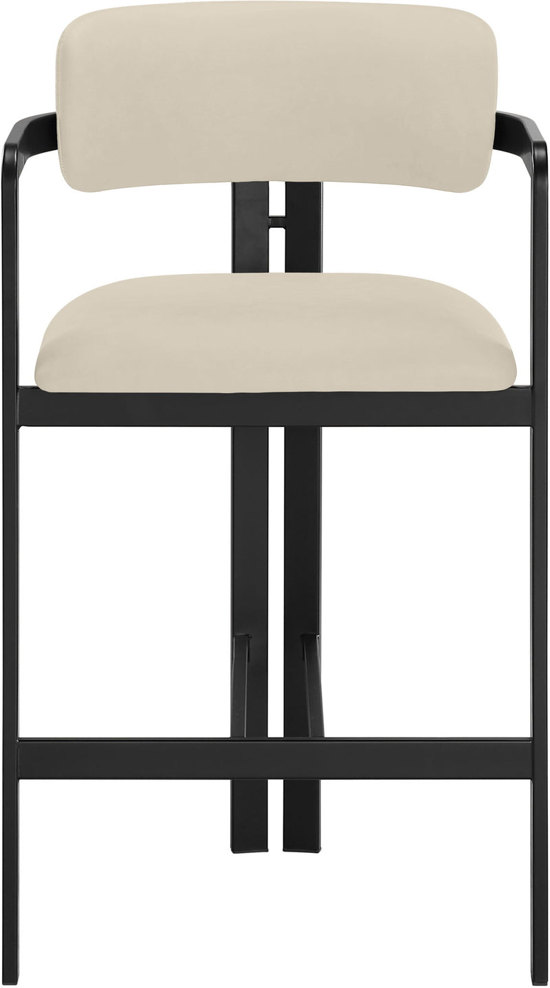 Aurum - Vegan Leather Upholstered Counter Stool With Graphite Black Base