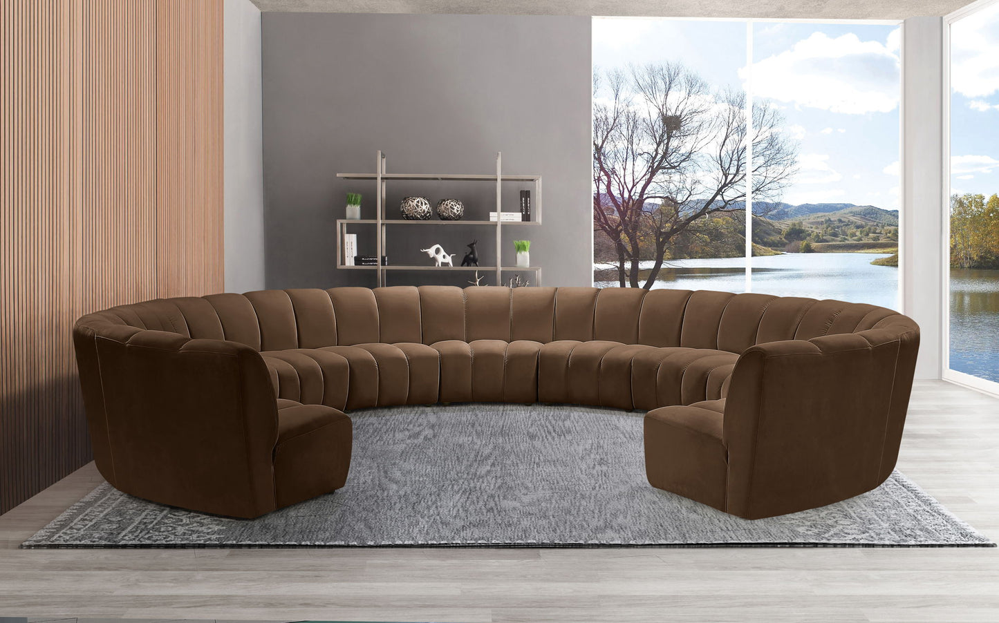 Infinity - 11 Piece Velvet Modular Sectional