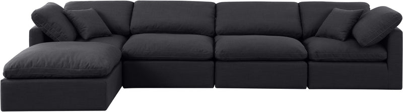 Indulge - Linen 5 Piece Modular Sectional With Chaise