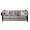 Zemocryss - Sofa With 3 Pillows - Beige Fabric