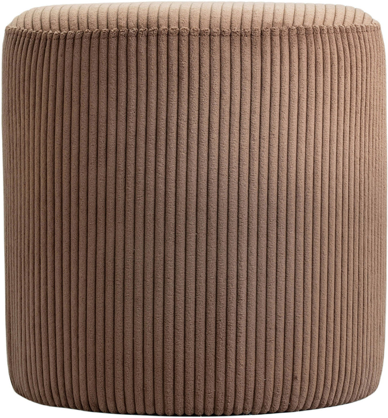Roy - Round Microsuede Ottoman / Stool