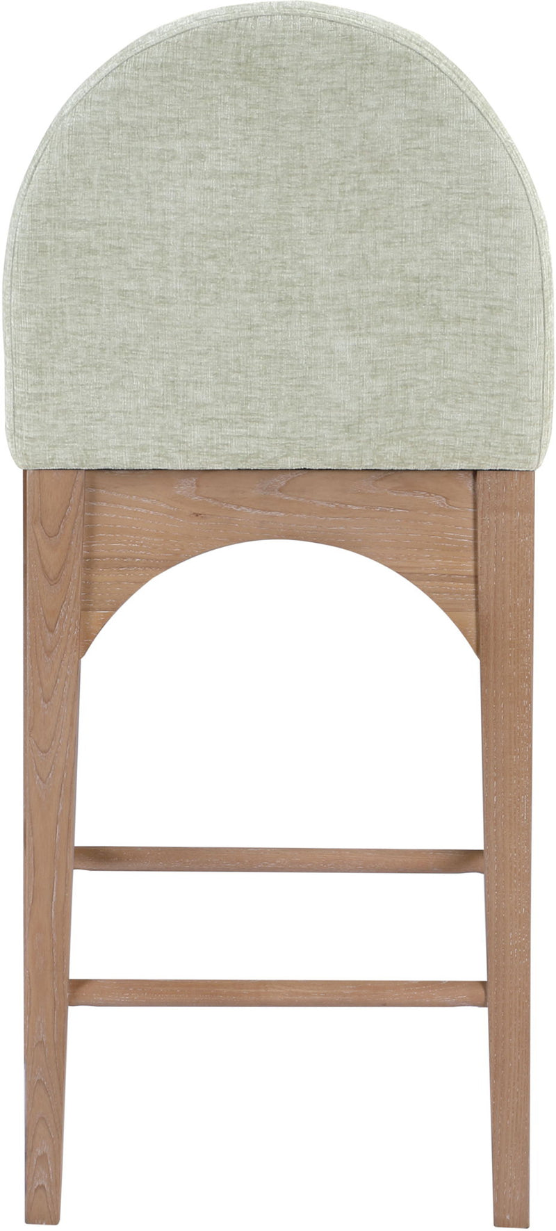 Waldorf - Chenille Stool With Natural Legs