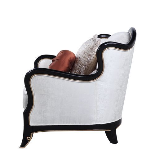 Nurmive - Loveseat With 6 Pillows - Beige Fabric
