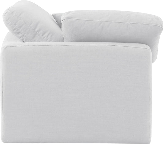 Indulge - Linen Corner Chair - White