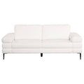 Jessel - Chenille Upholstered Track Arm Sofa - Ivory