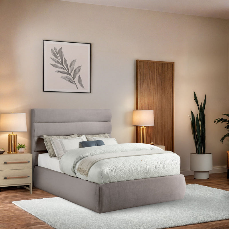 Adam - Linen Fabric Bed With 52" Headboard