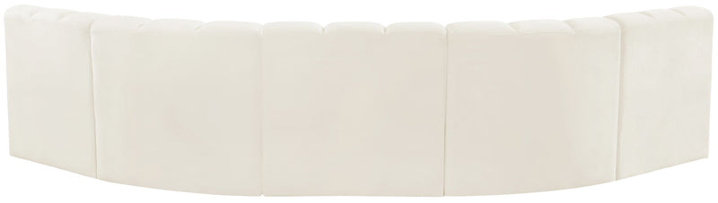 Arc - Velvet 5 Piece U-Shaped Modular Sofa