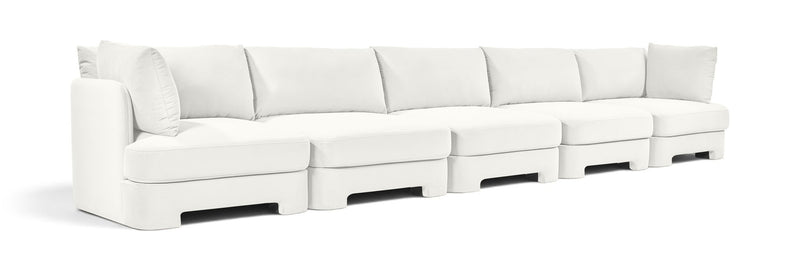 Hammond - Velvet Performance Fabric Upholstered 5 Piece Sofa