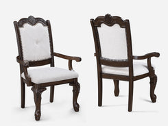 Kiera - Arm Chair (Set of 2) - Cherry Brown