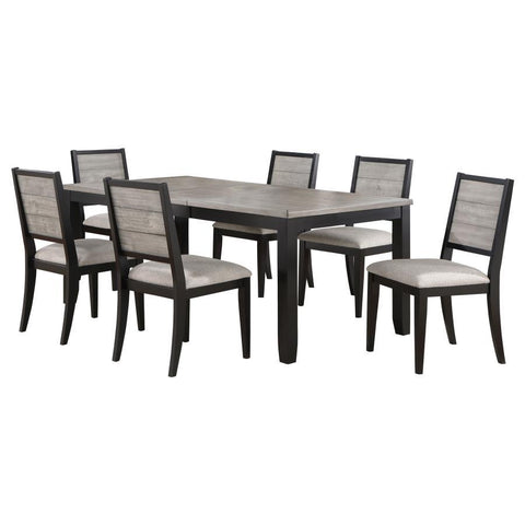 Dark Gray / 7 Pc. Table, 6 Chairs