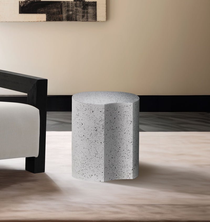 Dimple - End Table - Terazzo Finish