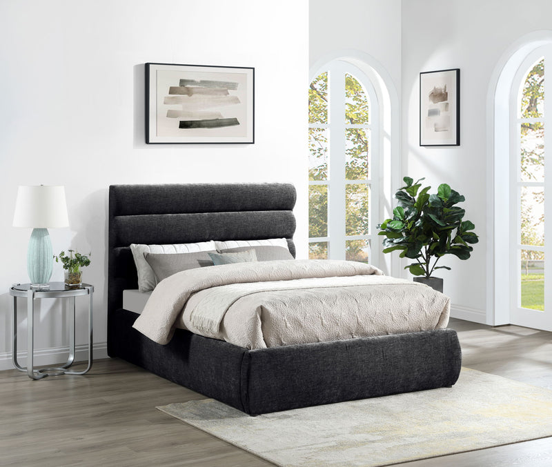 Adam - Chenille Fabric Bed With 52" Headboard