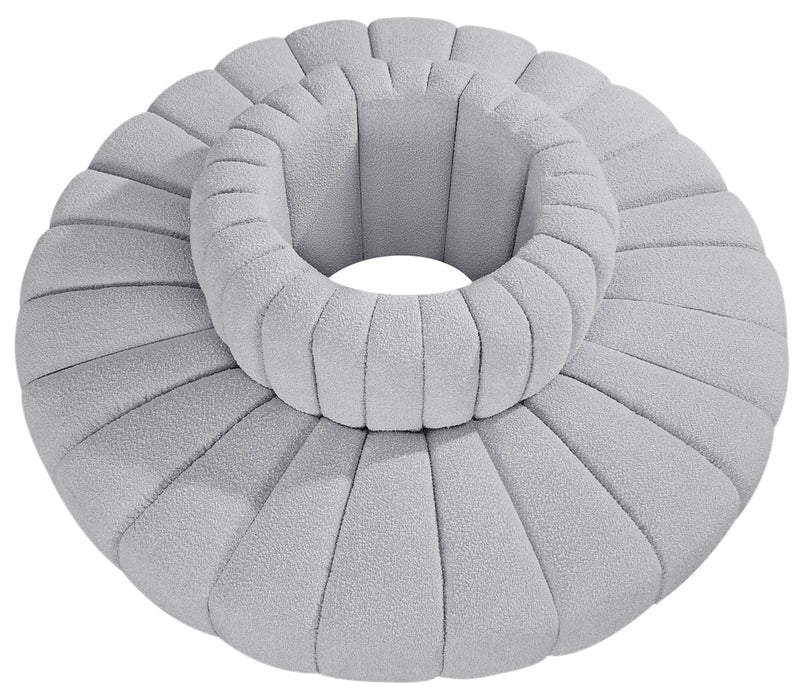 Arc - Boucle Fabric 8 Piece Round Modular Sofa
