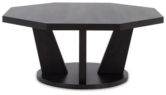 Chasinfield - Dark Brown - Octagon Coffee Table