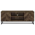 Myles - 2 Door Engineered Wood TV Stand - Rustic Oak