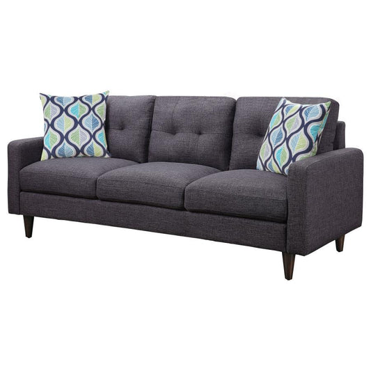 Watsonville - Upholstered Track Arm Tufted Sofa - Gray