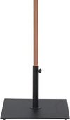 Fiji - Aluminum Patio Umbrella With Square Black And Teak Base