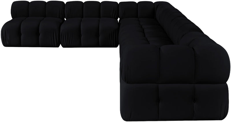Orin - Velvet 6 Piece Modular L-Shaped Sectional