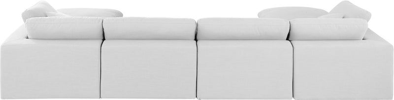 Comfy - 6 Piece Linen Modular Double Chaise Sectional