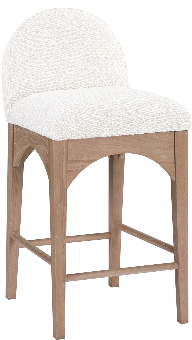 Waldorf - Boucle Stool With Natural Legs