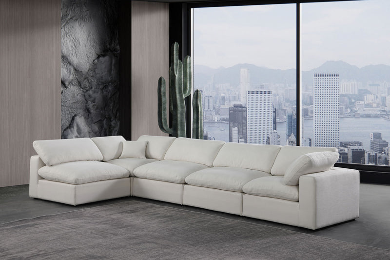 Comfy - 5 Piece Linen Modular Sectional