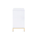 Ottey - Cabinet - White High Gloss & Gold