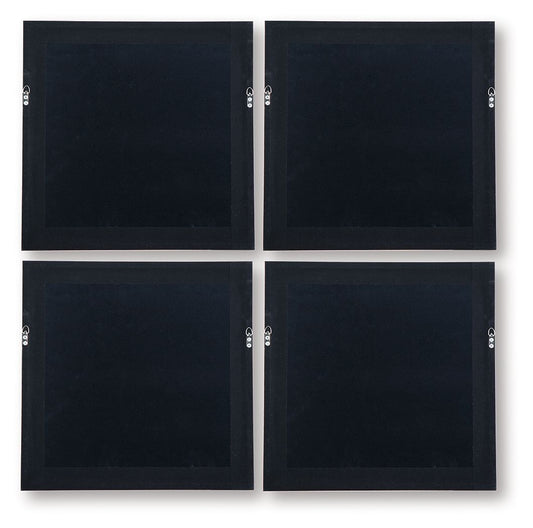 Dallbourne - White / Gold Finish - Wall Art Set (Set of 4)