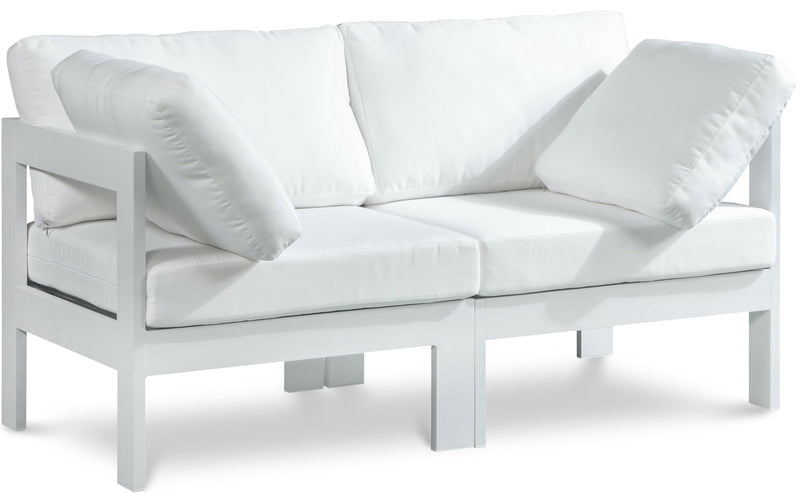 Nizuc - Outdoor Patio 2 Seat Modular Sofa With White Frame