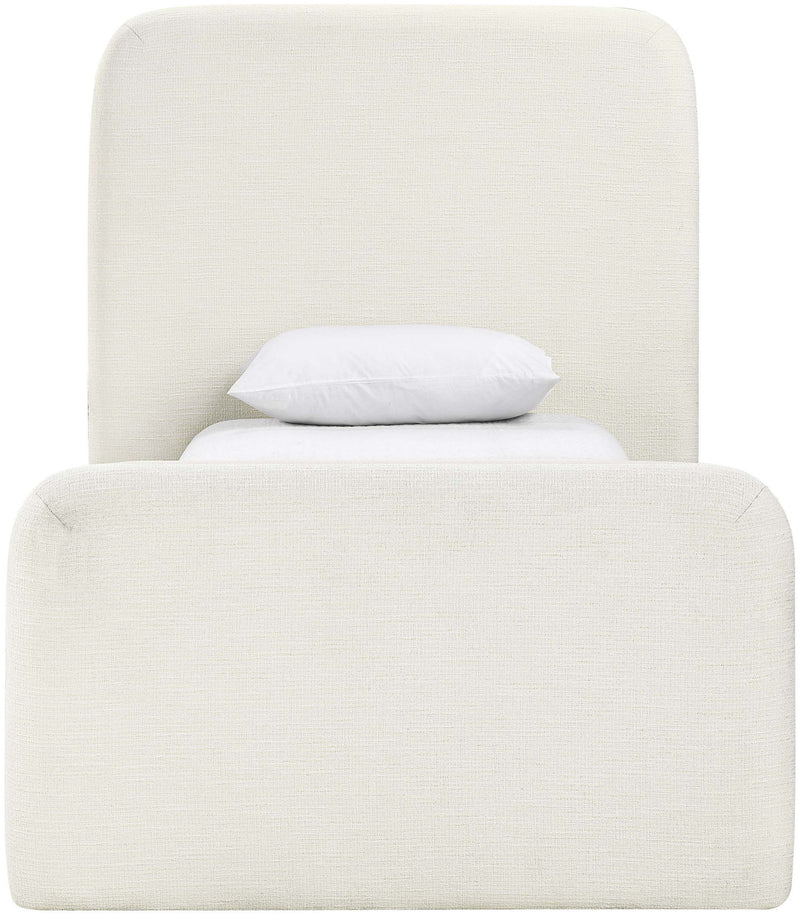 Fira - Linen Textured Fabric Upholstered Bed
