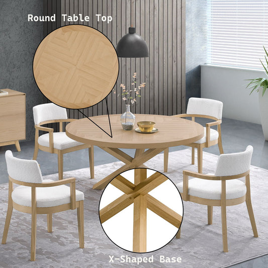 Kasem - Round Dining Table - Oak