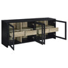 Denison - 79" 4-Door TV Stand Media Console - Black