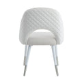 Zemirah - Side Chair (Set of 2) - White Velvet & White