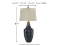 Evania - Indigo - Metal Table Lamp