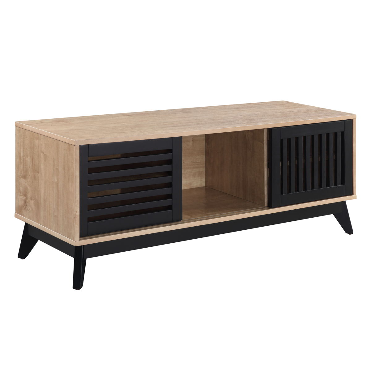 Gamaliel - TV Stand - Oak & Espresso Finish