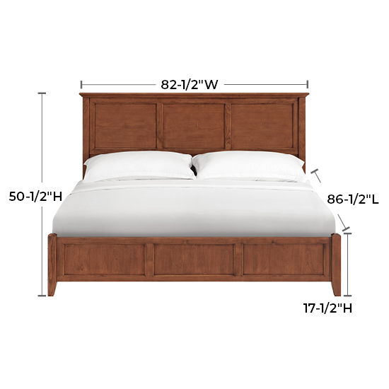 McKenzie - King Classic Bed - Glazed Antique Cherry