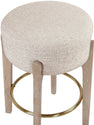 Torino - Backless Counter Stool With Brushed Natural Base (Set of 2)